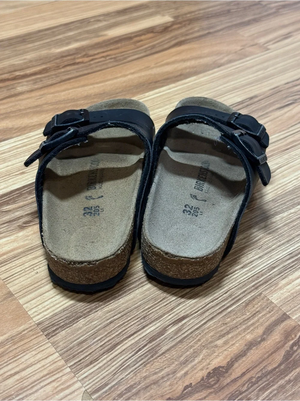 Birkenstock Black Two-Strap Kids Sandals, Sz 32